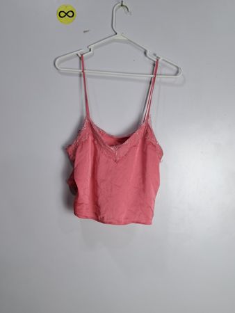 Pink Lace Trim Camisole