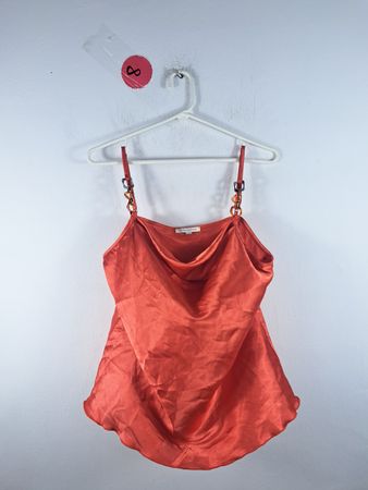 TASH+SOPHIE Orange Satin Top