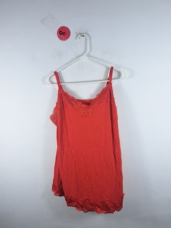 Red Lace Trim Camisole