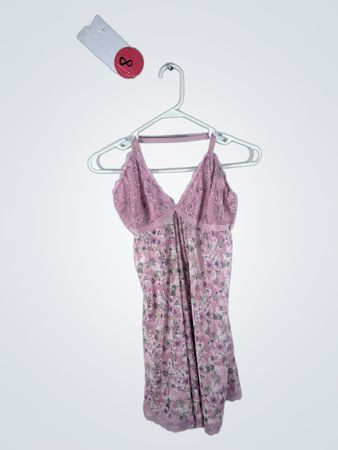 Pink Floral Lace Chemise
