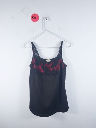 Cinema Black Camisole with Lace Trim