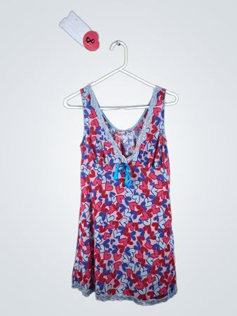 Heart Patterned Sleeveless Top