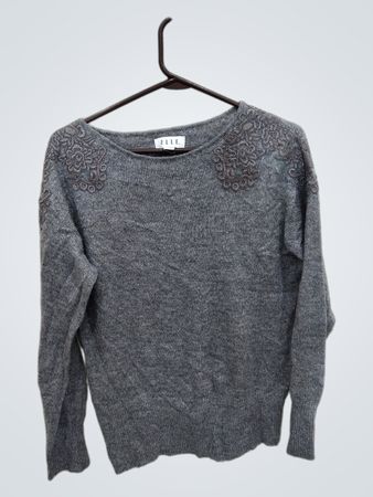 Gray Long-Sleeve Sweater