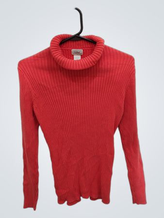 L.L. Bean Red Turtleneck Sweater