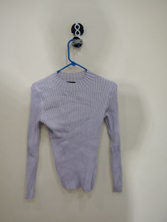 Banana Republic Grey Ribbed Mock Neck Sweater