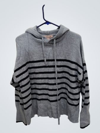 Philosophy Gray Striped Hoodie