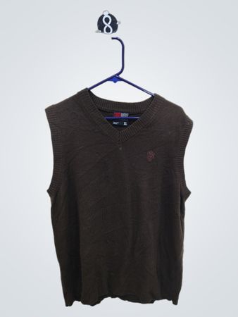 Brown Knit Vest