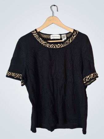 Alfred Dunner Black Blouse