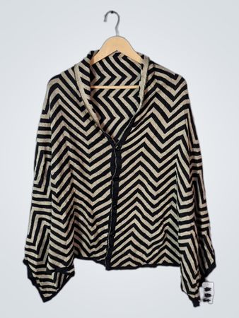 Black and Beige Chevron Sweater