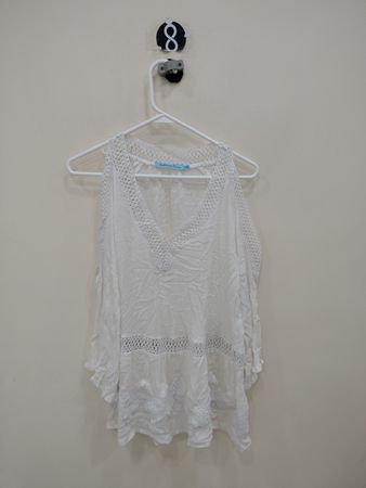 Solitaire Swim White Crochet Top