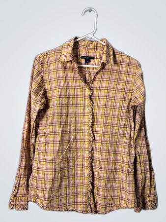 GAP Yellow Plaid Shirt