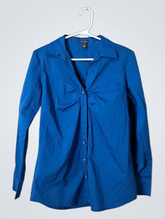 Dana Buchman Blue Long-Sleeve Shirt