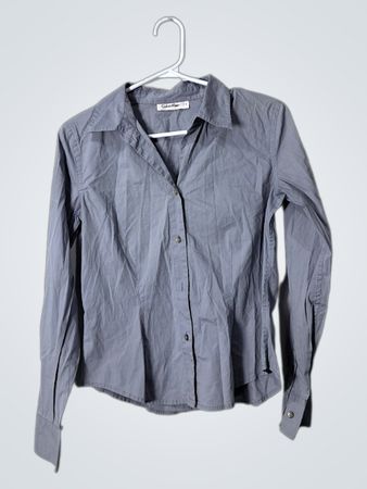 Calvin Klein Gray Button-Down Shirt