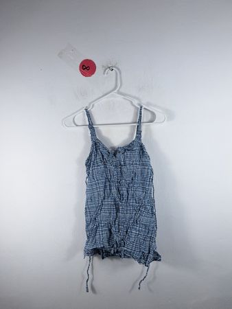 Blue Gingham Tank Top