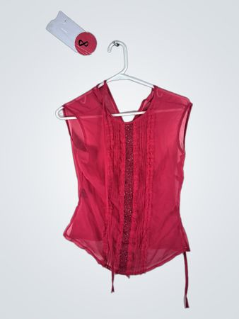 Red Sheer Top