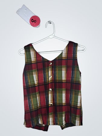 Plaid Sleeveless Top
