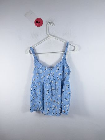 Blue Floral Romper