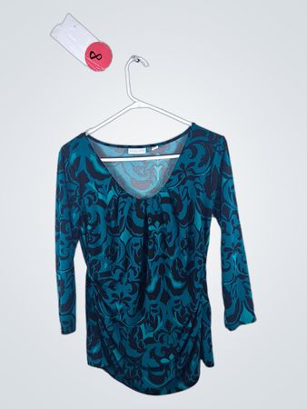 Long Sleeve Blouse with Floral Pattern