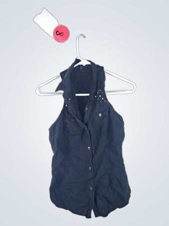 Black Cropped Vest