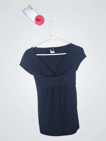 Black Short Sleeve Top