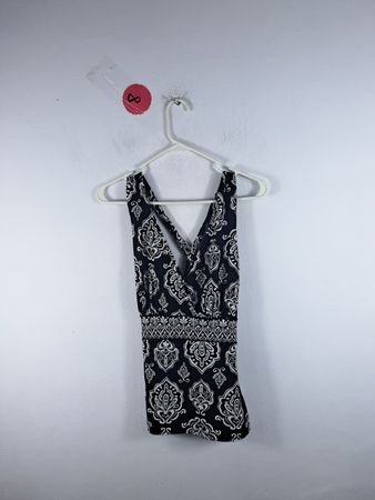 Unbranded Black Paisley Print Sleeveless Top