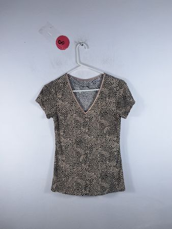 Animal Print V-Neck T-Shirt