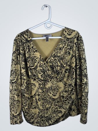 Nine & Co. by Nine West Long Sleeve Wrap Blouse