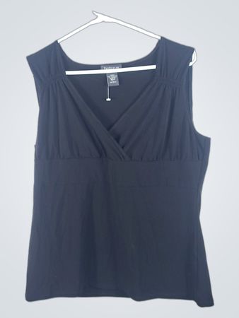 Van Heusen Black Sleeveless Wrap Top