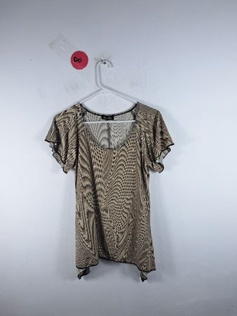 Brittany Black Abstract Print Blouse