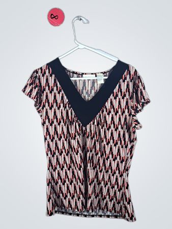 WORTHINGTON Geometric Print Top
