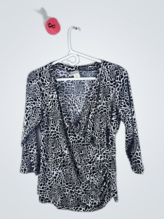 Nomadic Traders Black and White Floral Top