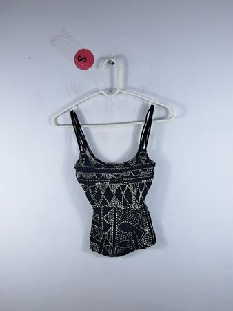 Unbranded Black Geometric Print Cami Top