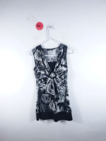 Zone Chic Black and White Floral Dress