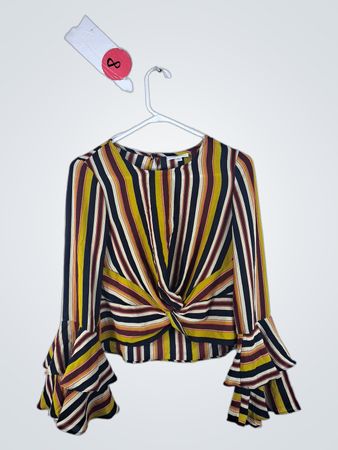 bar III Striped Blouse