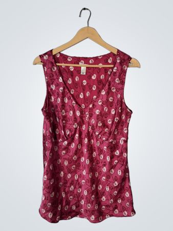 Pink Floral Tank Top