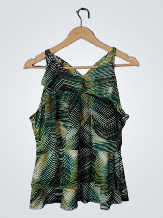 Green Striped Tank Top