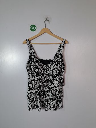Black and White Floral Romper