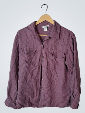 dressbarn Purple Long Sleeve Shirt