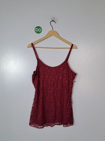 Maurices Red Lace Camisole