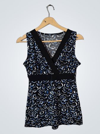 MIRONA XS Blue and White Floral Dress