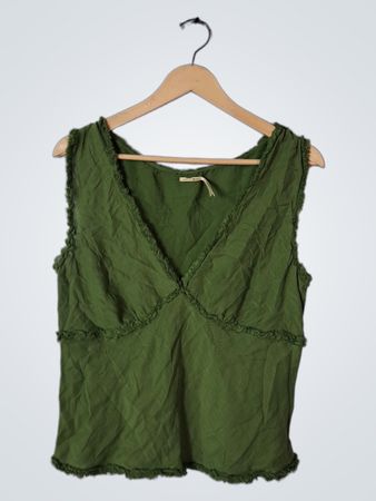 Green Sleeveless Top