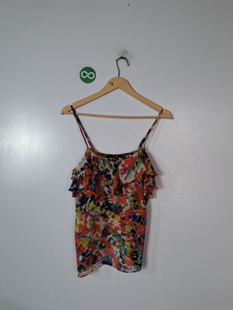 Multicolored Ruffled Top