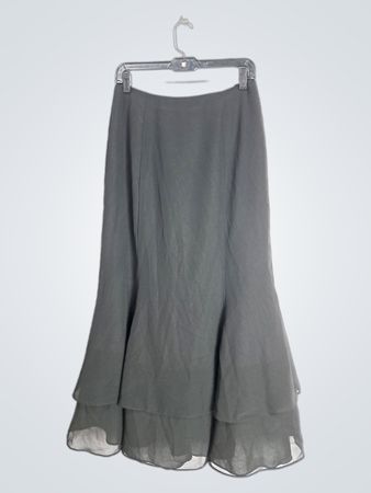 Adrianna Papell Black Flared Chiffon Skirt