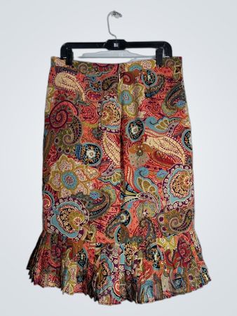 Paisley Print Skirt