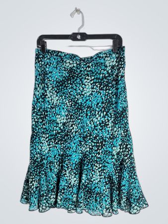 Blue Floral Skirt