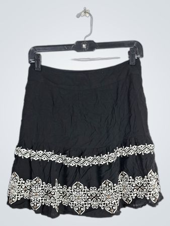 Black Embroidered Skirt