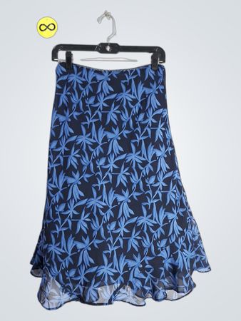Blue Floral Skirt