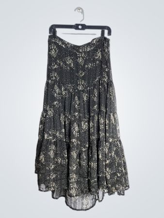 Black Floral Skirt