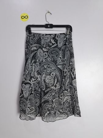 Black and White Paisley Skirt