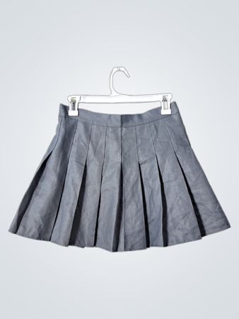 Gray Pleated Skirt